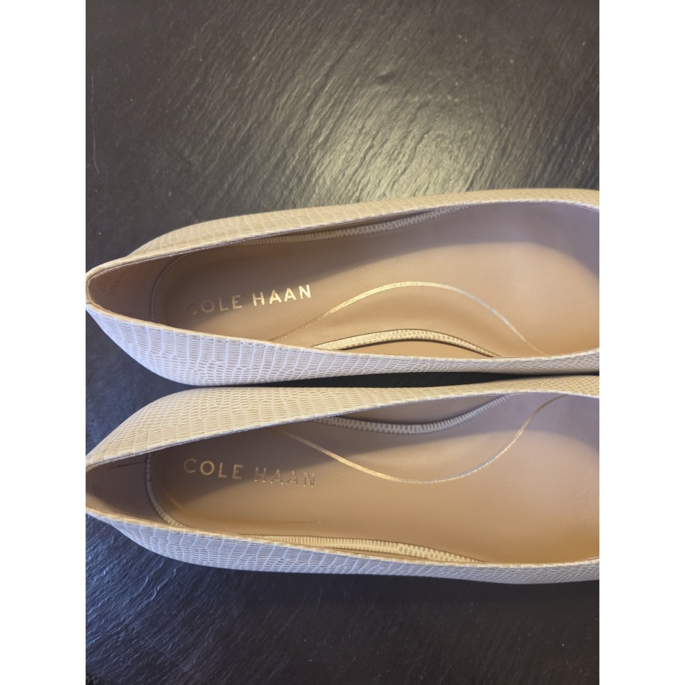 Cole Haan Women's Skylar Lizard Print Ballet Flats Oat W33470 Sz 8.5 NEW! $200 - Picture 12 of 12